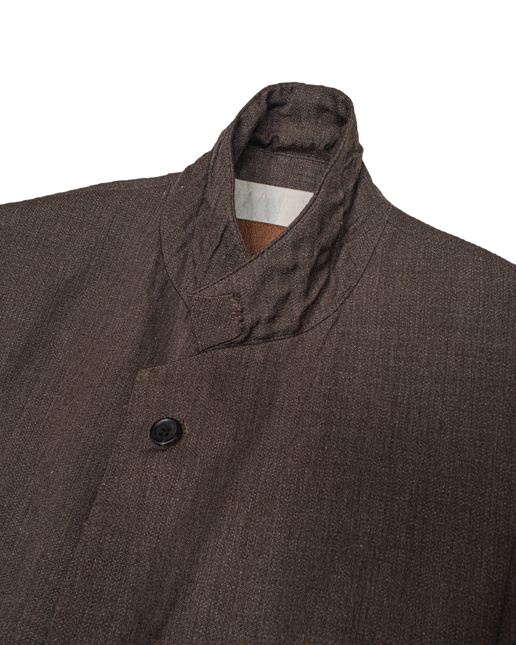 SINGLE BREASTED JACKET -WOOL LINEN HERRINGBONE-
