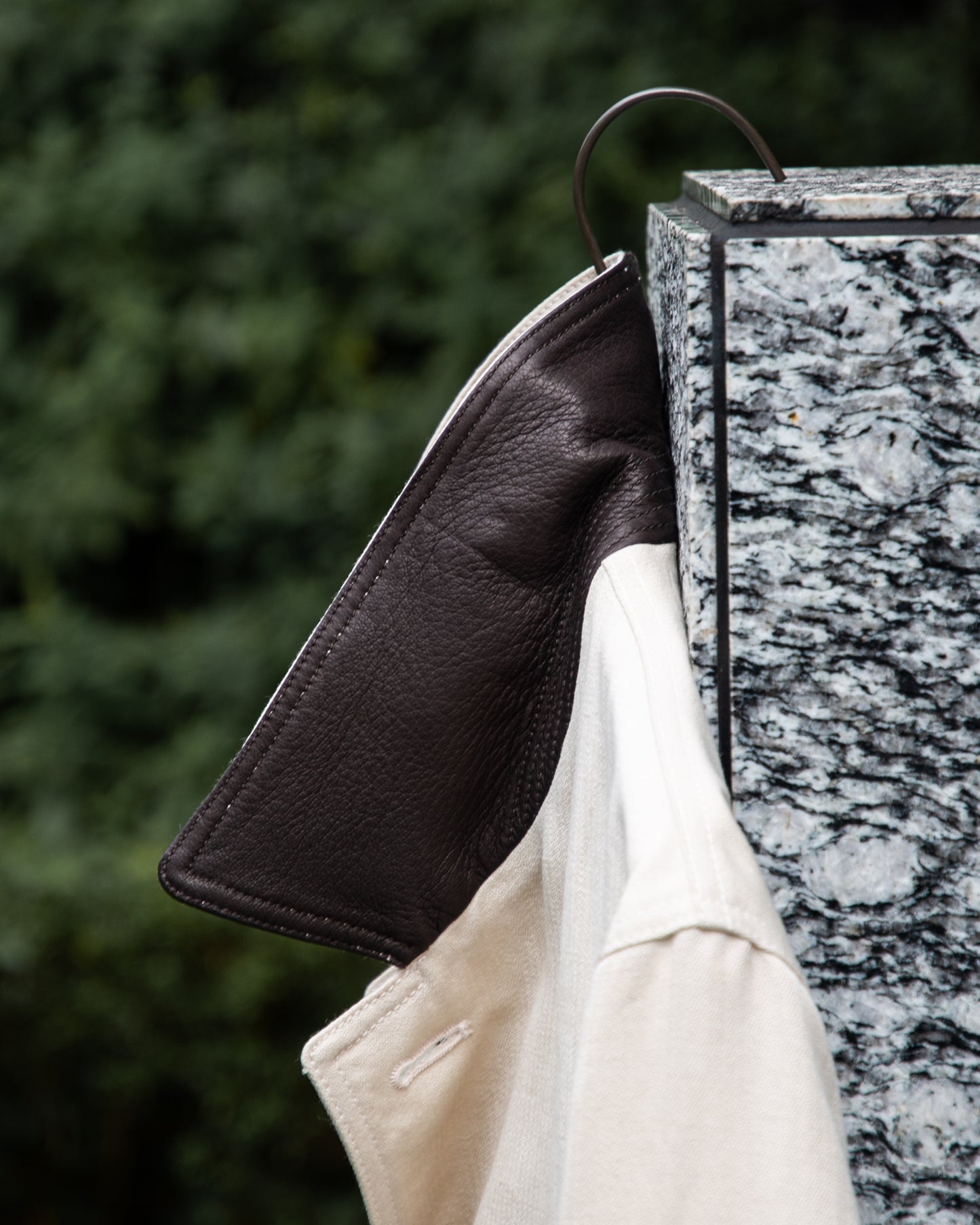 CAR COAT -WOOL LINEN HERRINGBONE-