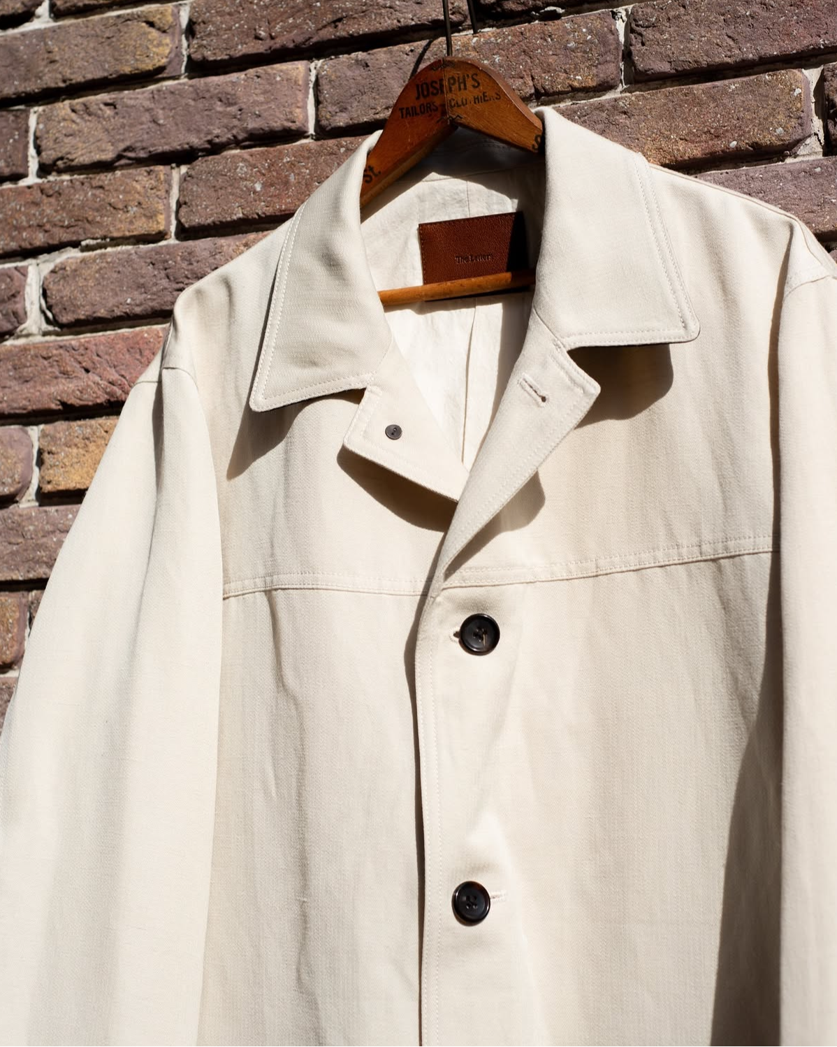 CAR COAT -WOOL LINEN HERRINGBONE-