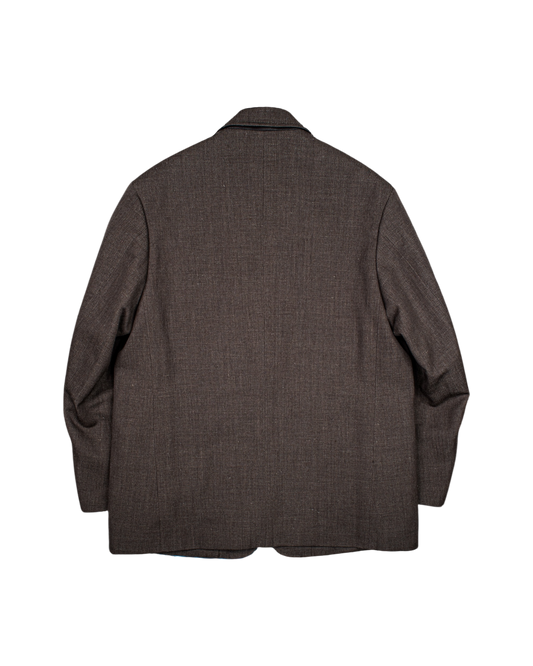 SACK JACKET -WOOL LINEN HERRINGBONE-