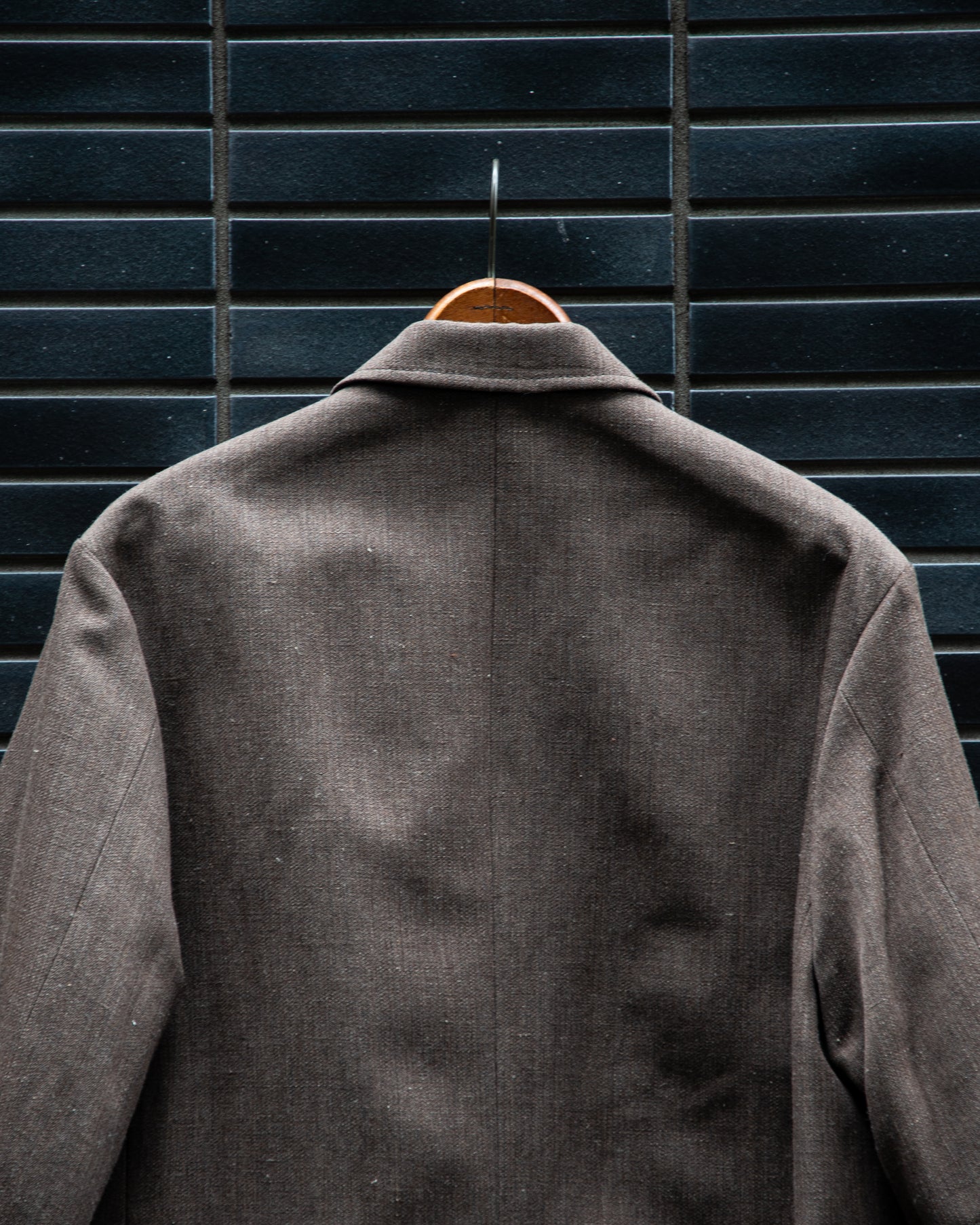 SACK JACKET -WOOL LINEN HERRINGBONE-