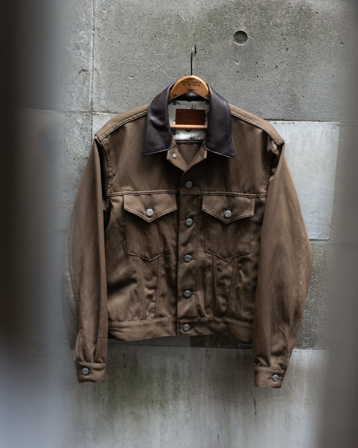 TRUCKER JACKET -WOOL LINEN TWILL-