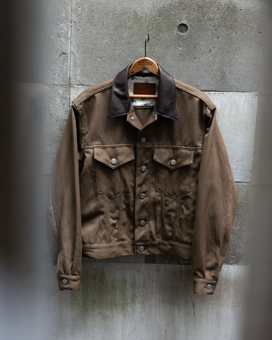 TRUCKER JACKET -WOOL LINEN TWILL-