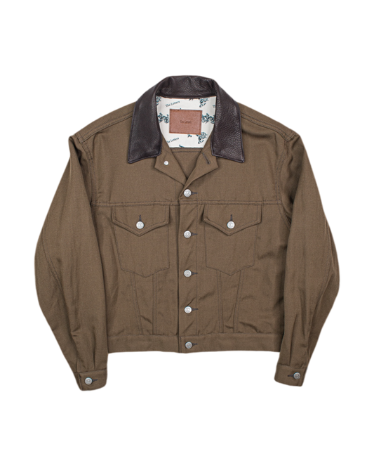 TRUCKER JACKET -WOOL LINEN TWILL-