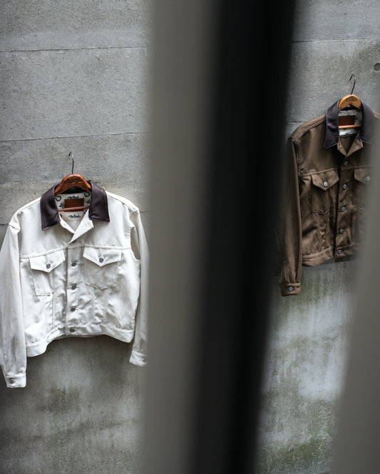 TRUCKER JACKET -WOOL LINEN TWILL-