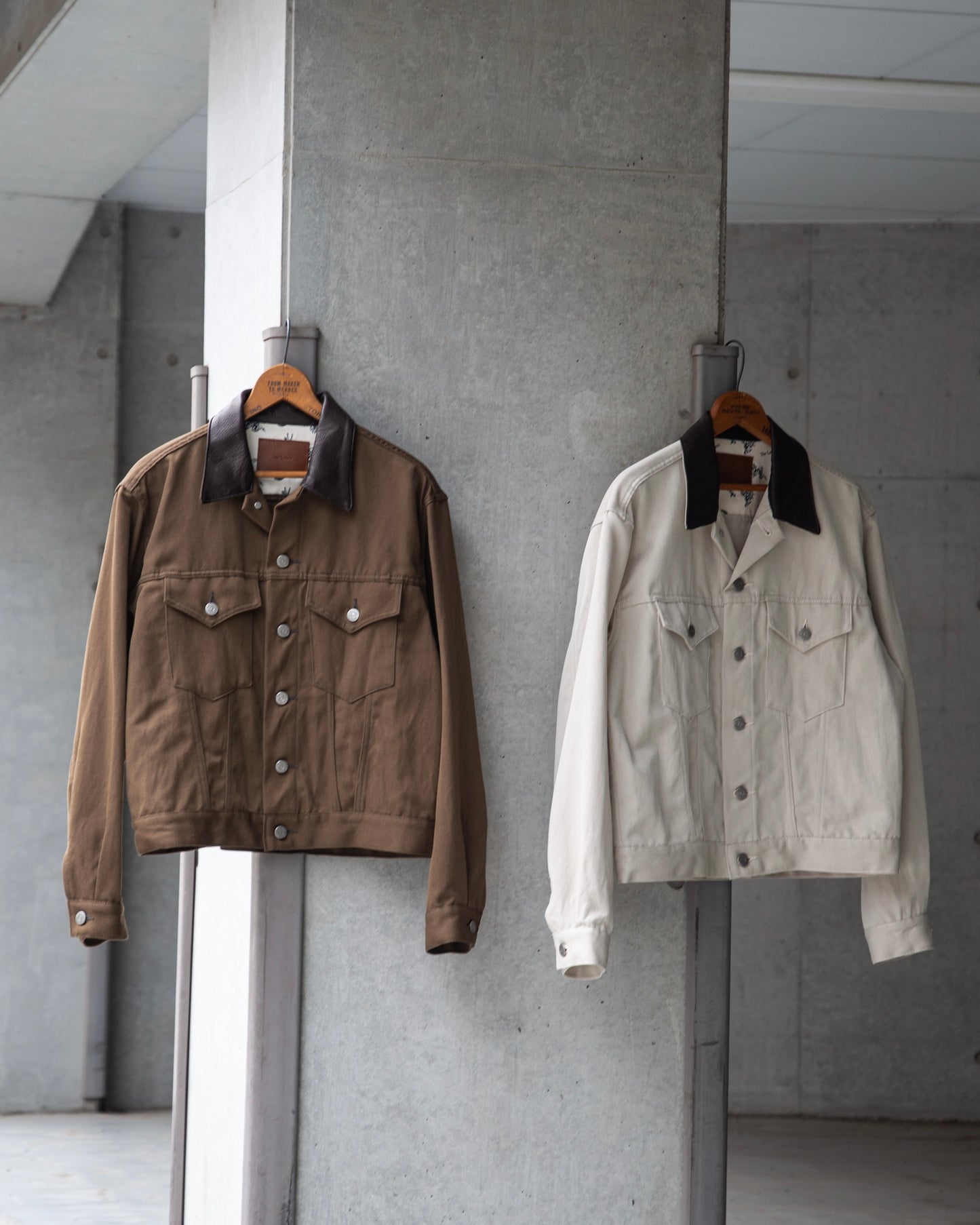 TRUCKER JACKET -WOOL LINEN TWILL-