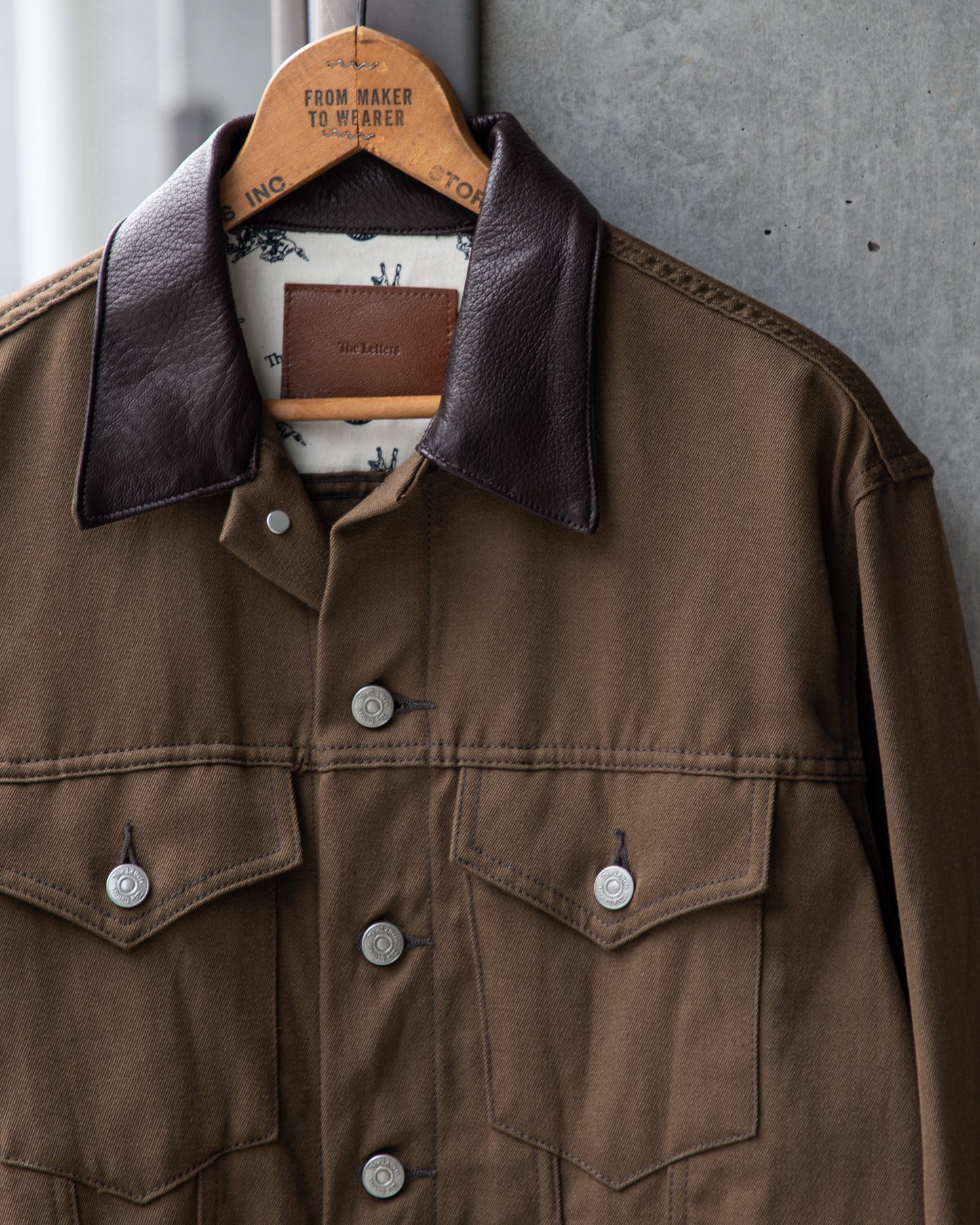 TRUCKER JACKET -WOOL LINEN TWILL-