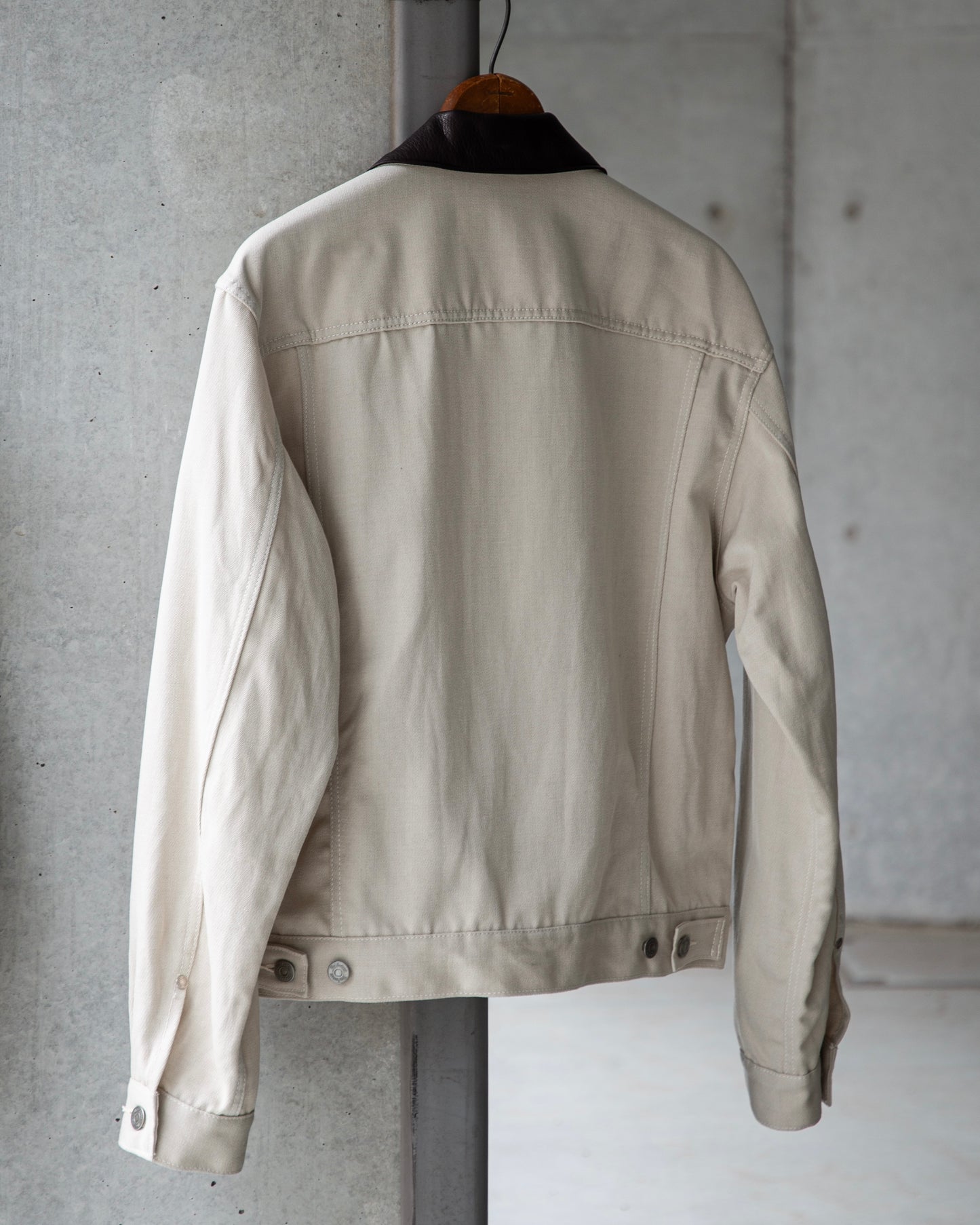 TRUCKER JACKET -WOOL LINEN TWILL-