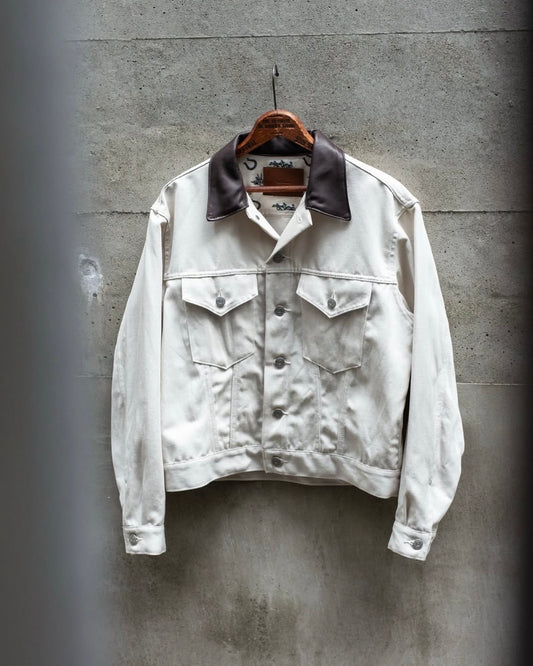 TRUCKER JACKET -WOOL LINEN TWILL-