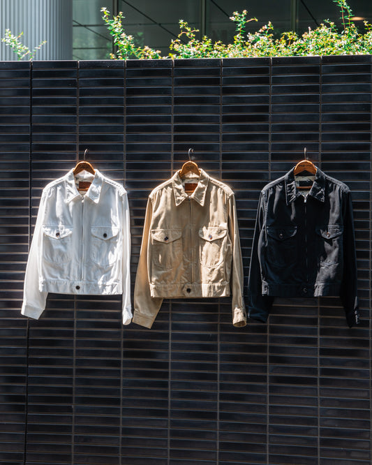 WORKERS SHORT ZIP JACKET -COTTON TWILL-