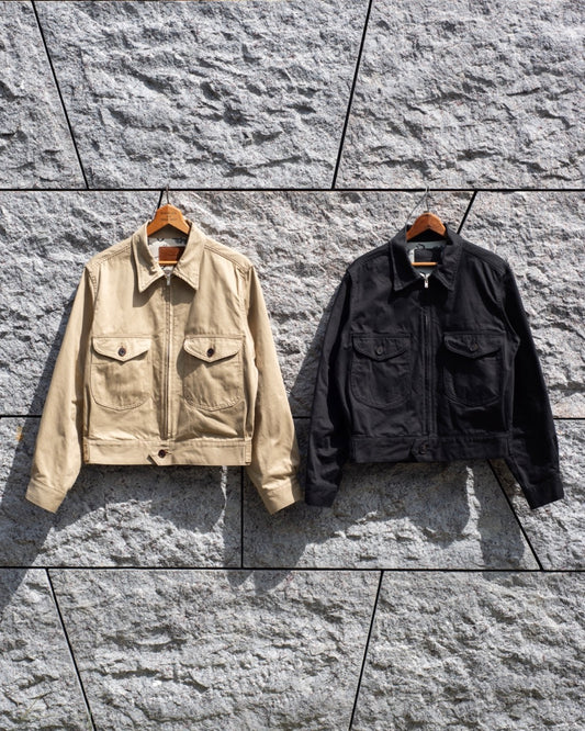 WORKERS SHORT ZIP JACKET -COTTON TWILL-