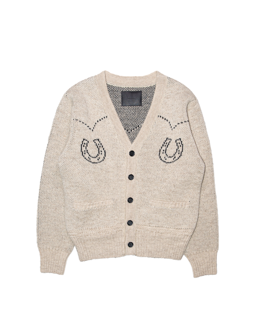 5G WESTERN CARDIGAN KNIT -SHETLAND WOOL LINEN-