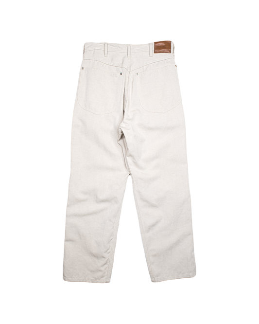 WORKERS WIDE PANTS -WOOL LINEN TWILL-