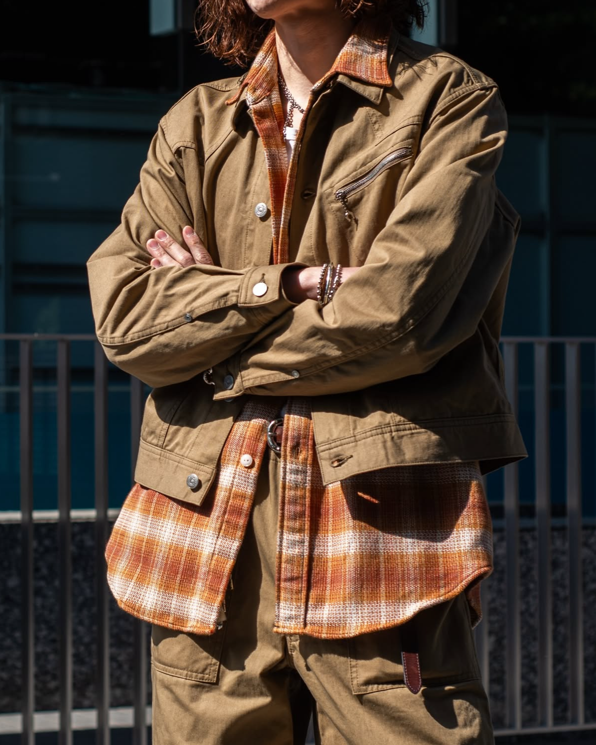 WORKERS SHIRT -OMBRE CHECK COTTON-