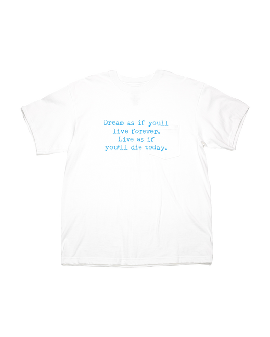 LIVE FOREVER POCKET T-SHIRT -TANGUIS COTTON-