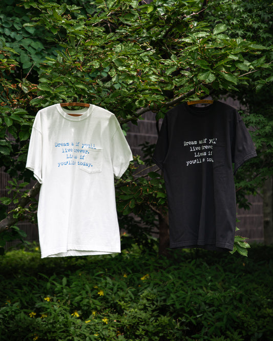 LIVE FOREVER POCKET T-SHIRT -TANGUIS COTTON-