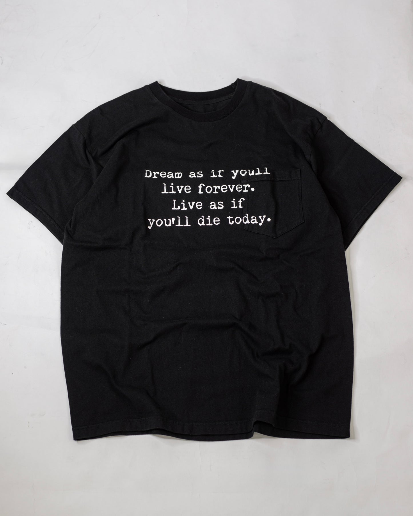 LIVE FOREVER POCKET T-SHIRT -TANGUIS COTTON-