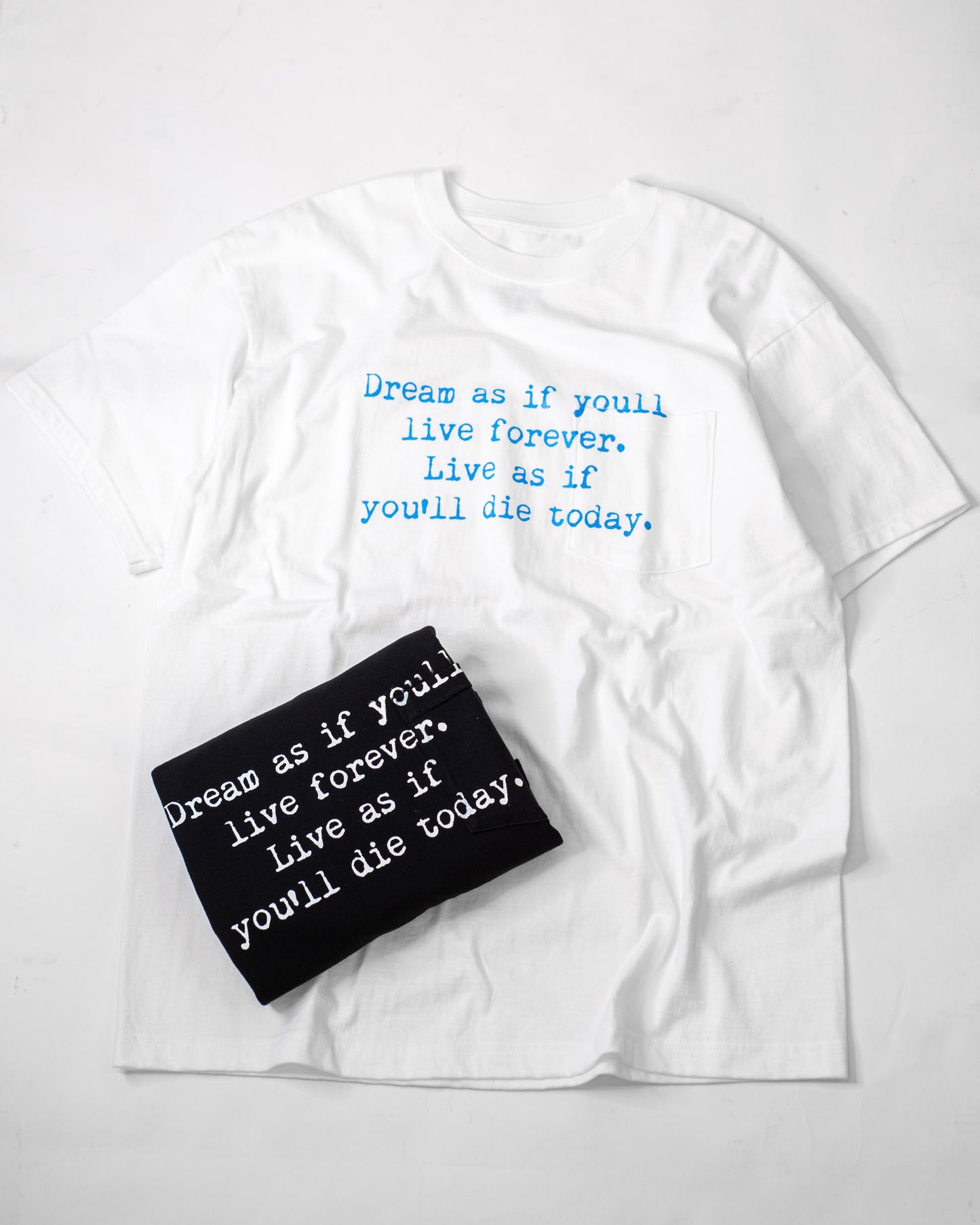 LIVE FOREVER POCKET T-SHIRT -TANGUIS COTTON-