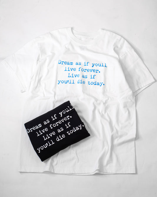 LIVE FOREVER POCKET T-SHIRT -TANGUIS COTTON-