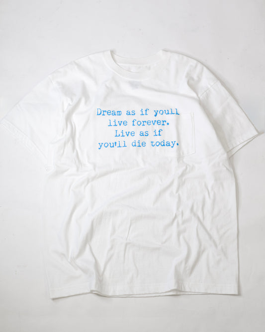 LIVE FOREVER POCKET T-SHIRT -TANGUIS COTTON-