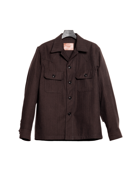 WESTERN CPO SHIRT JACKET -HERRINGBONE WOOL COTTON- ※80%OFF