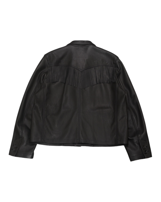 FRINGE LAPELED JACKET -GOAT SKIN-