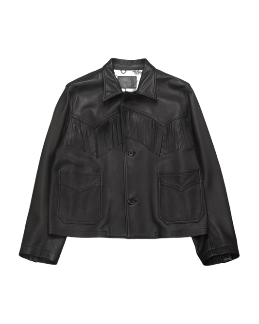 FRINGE LAPELED JACKET -GOAT SKIN-