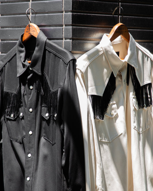 FRINGE WESTERN  SHIRT -RAYON GABARDINE-