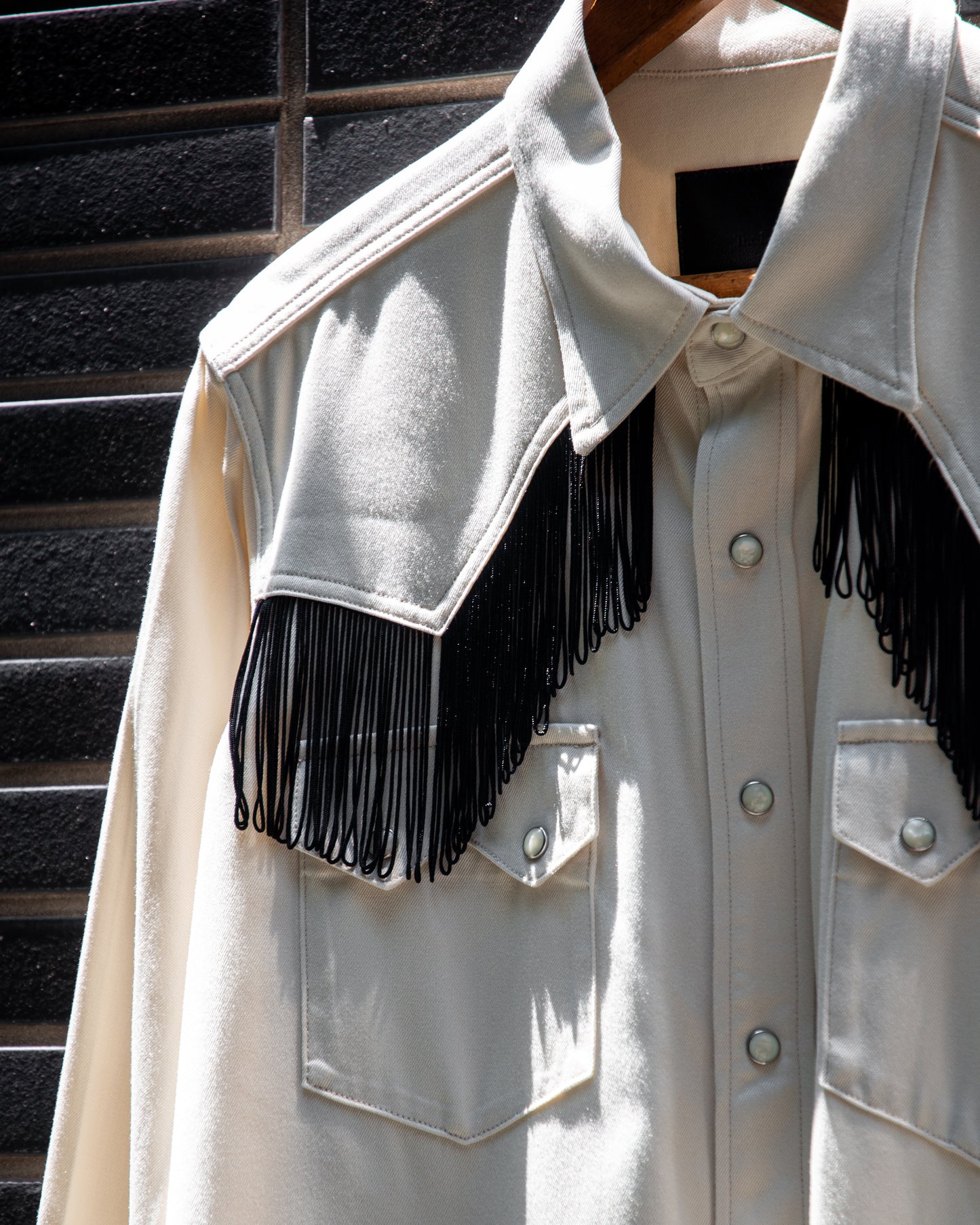 FRINGE WESTERN  SHIRT -RAYON GABARDINE-