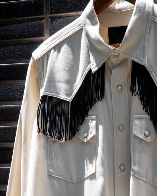 FRINGE WESTERN  SHIRT -RAYON GABARDINE-