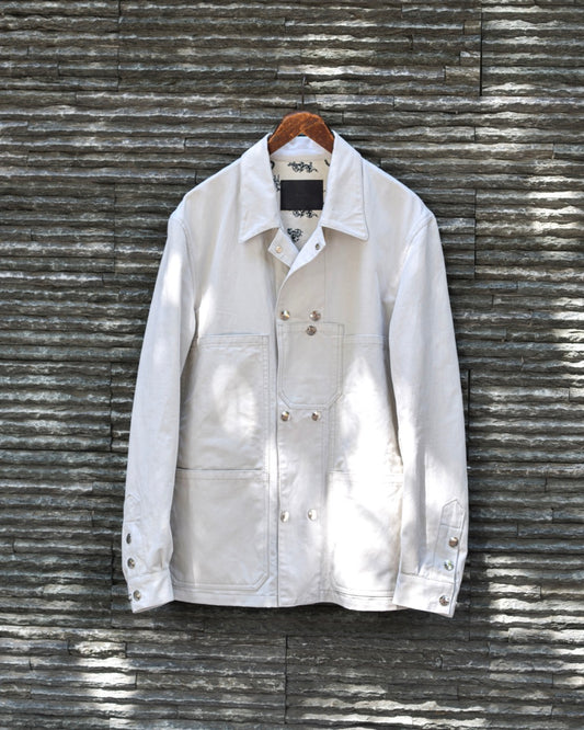 DOUBLE WORKERS JACKET -COTTON LINEN TWILL-