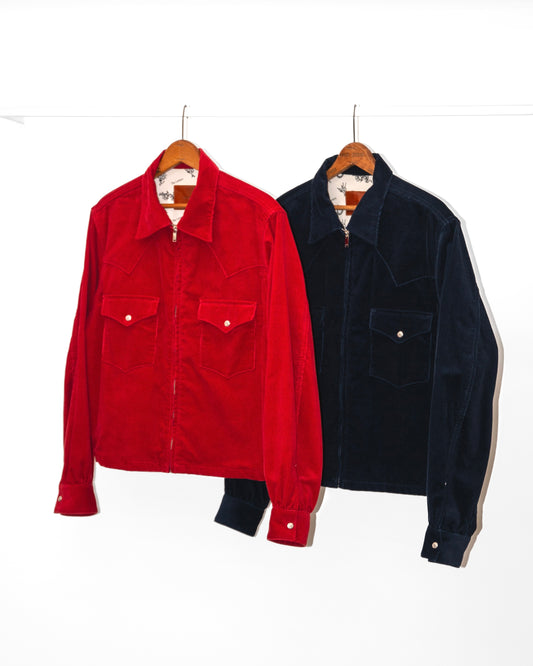 WESTERN SHORT RIB ZIP JACKET -COTTON CORDUROY-