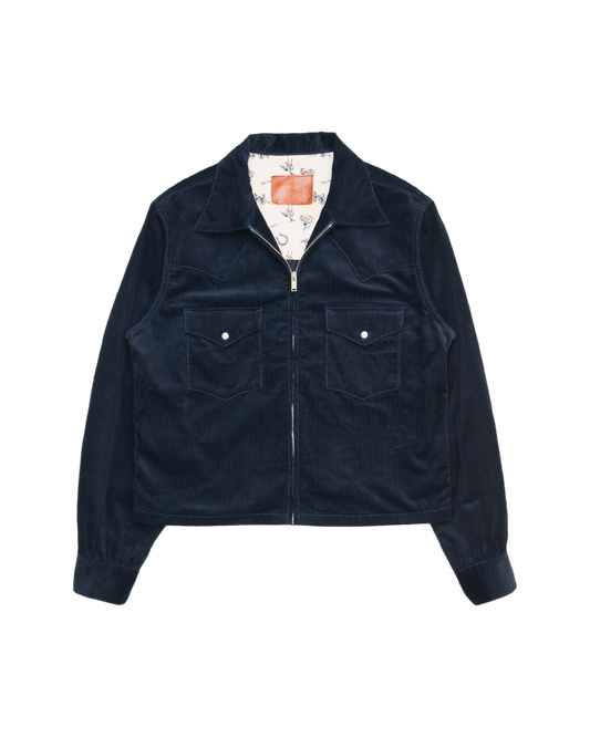 WESTERN SHORT RIB ZIP JACKET -COTTON CORDUROY-