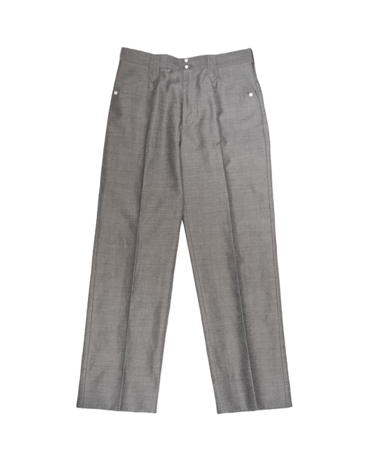 WESTERN STRAIGHT TROUSERS -WOOL RAMIE MINI HB-