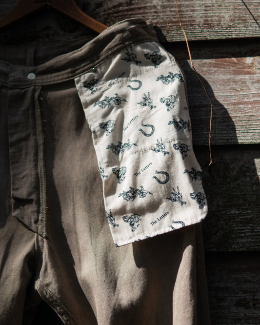 WORKERS WIDE PANTS -RAYON RAMIE GABARDINE-