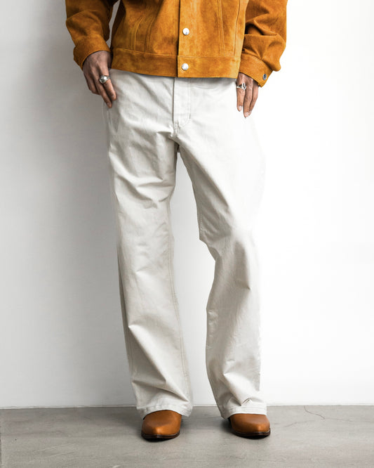 WORKERS WIDE PANTS -COTTON LINEN TWILL-