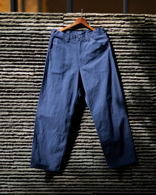 WORKERS WIDE PANTS -COTTON LINEN TWILL-