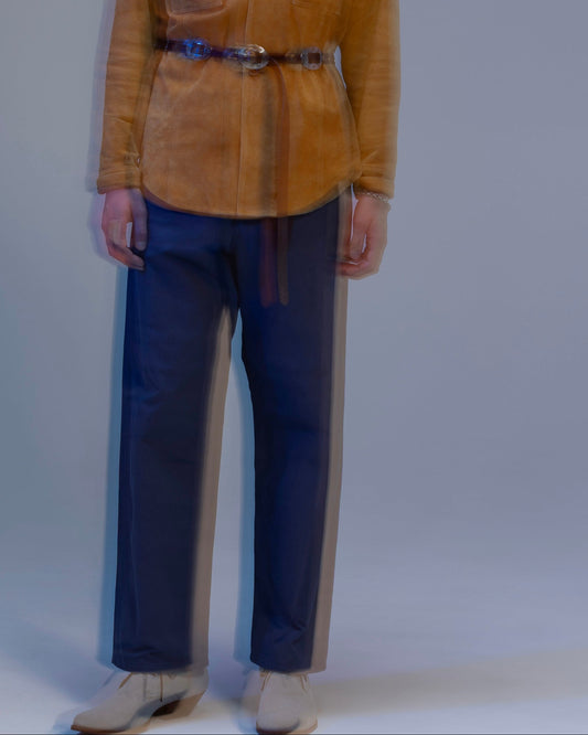 WORKERS WIDE PANTS -COTTON LINEN TWILL-