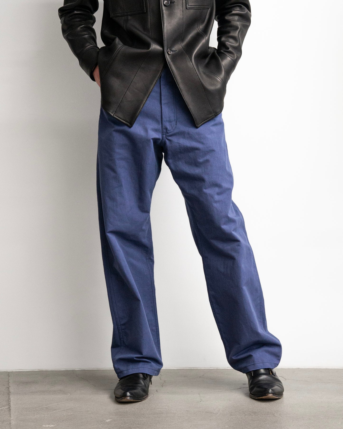 WORKERS WIDE PANTS -COTTON LINEN TWILL-