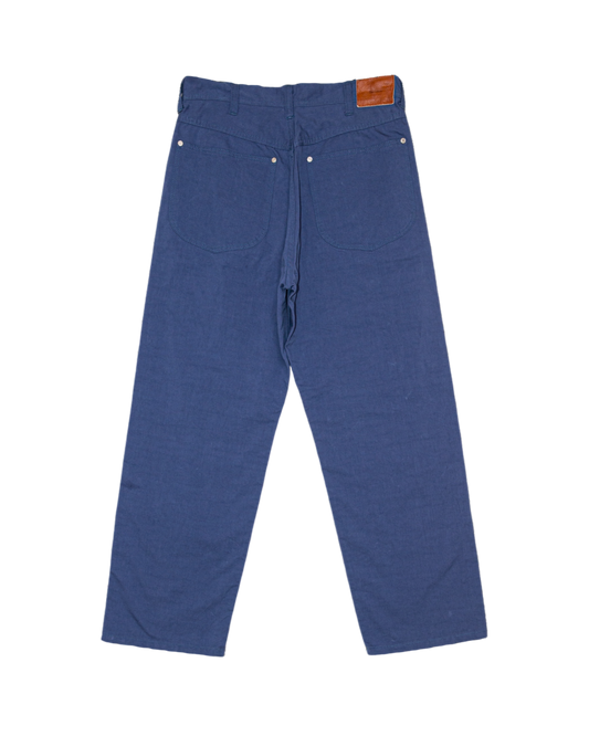 WORKERS WIDE PANTS -COTTON LINEN TWILL-