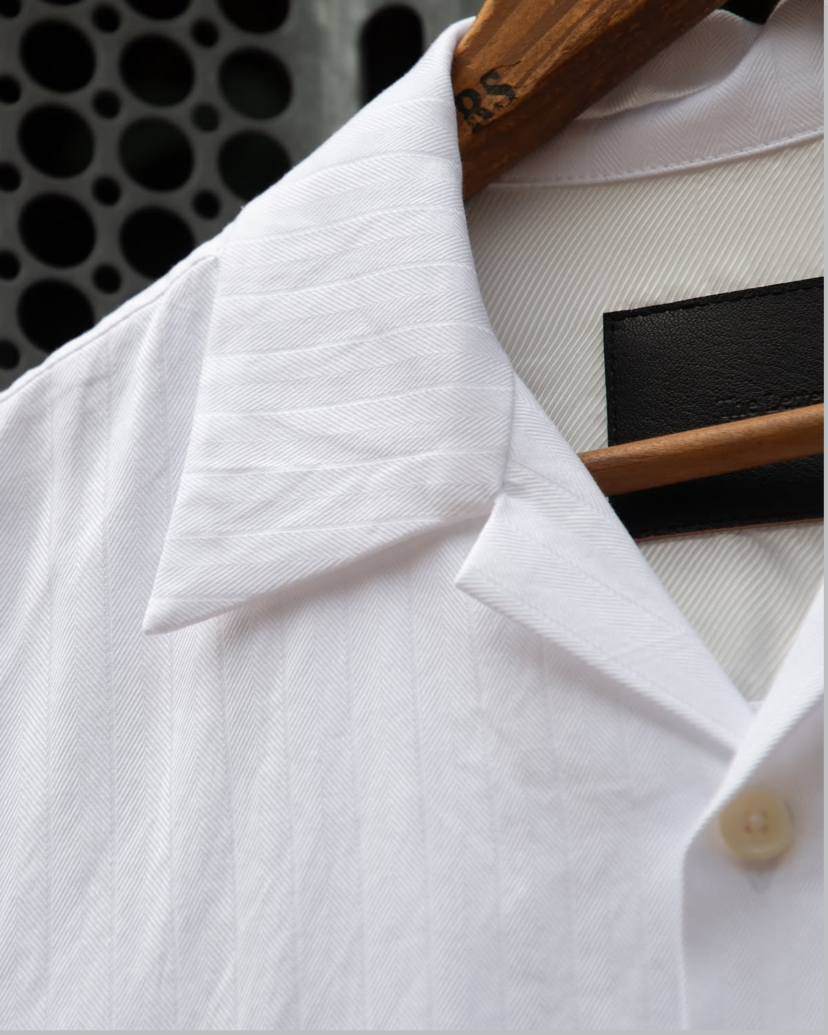 DEAN SHIRT -COTTON DOBBY HERRINGBONE-