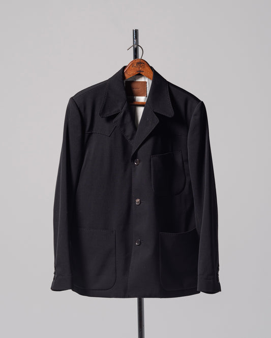 HOLLYWOOD WESTERN JACKET -HARD TWIST YARN WOOL -