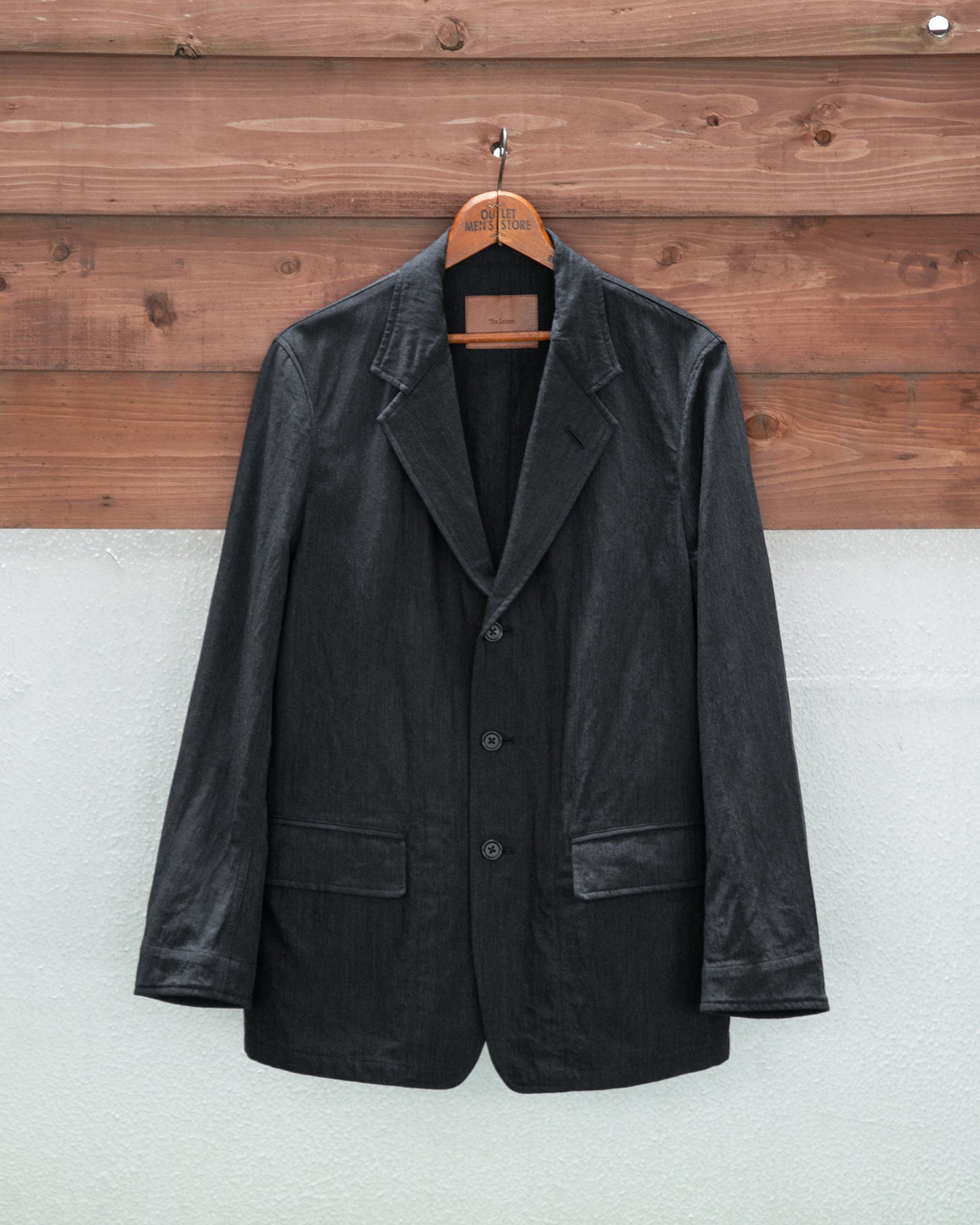 WORKERS BLAZER -HARD TWIST YARN LINEN WOOL-