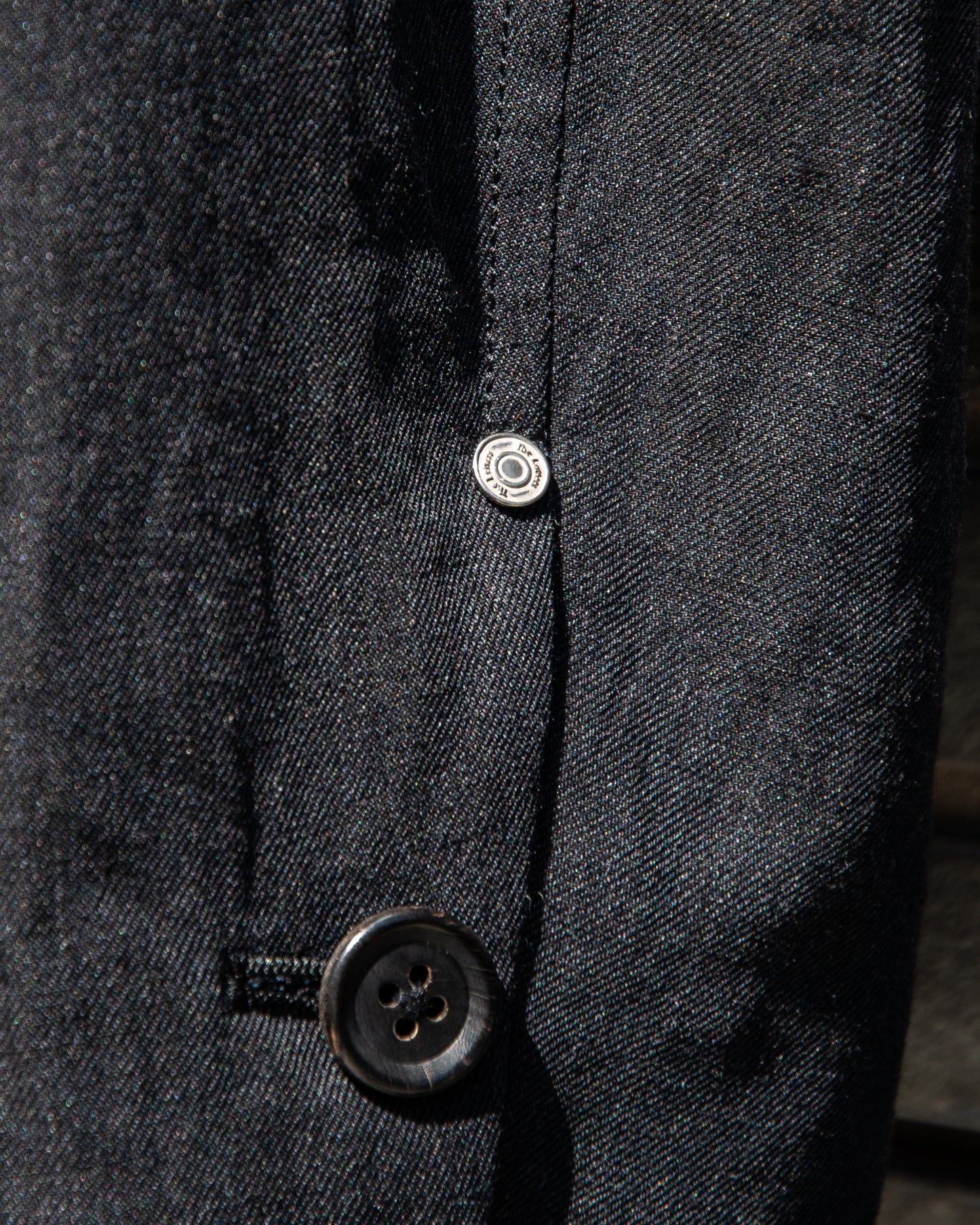 COW BOY JACKET -HARD TWIST YARN LINEN WOOL-
