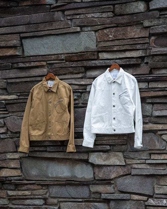 COW BOY TRUCKER JACKET -SLUB COTTON TWILL-