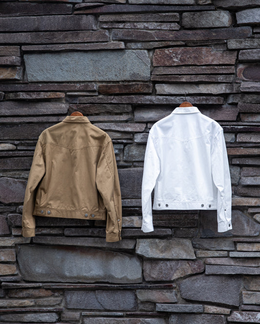 COW BOY TRUCKER JACKET -SLUB COTTON TWILL-