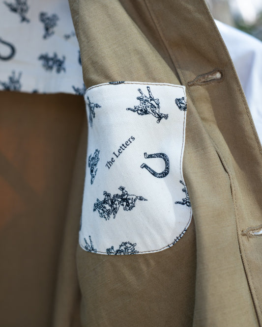 COW BOY TRUCKER JACKET -SLUB COTTON TWILL-