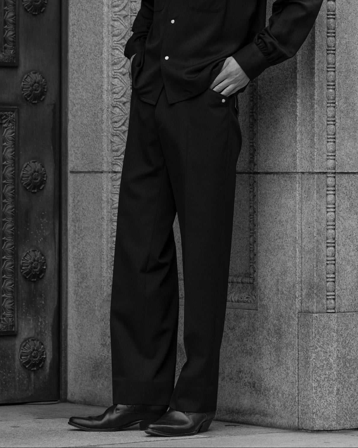 WESTERN TROUSERS -HARD TWIST YARN WOOL-