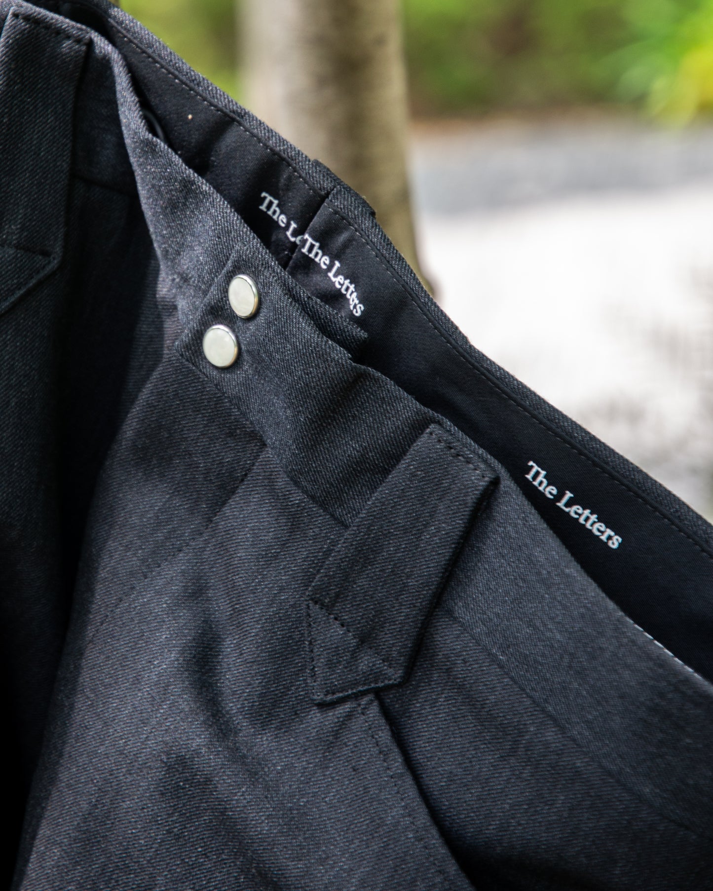 WESTERN TROUSERS -HARD TWIST YARN LINEN WOOL-