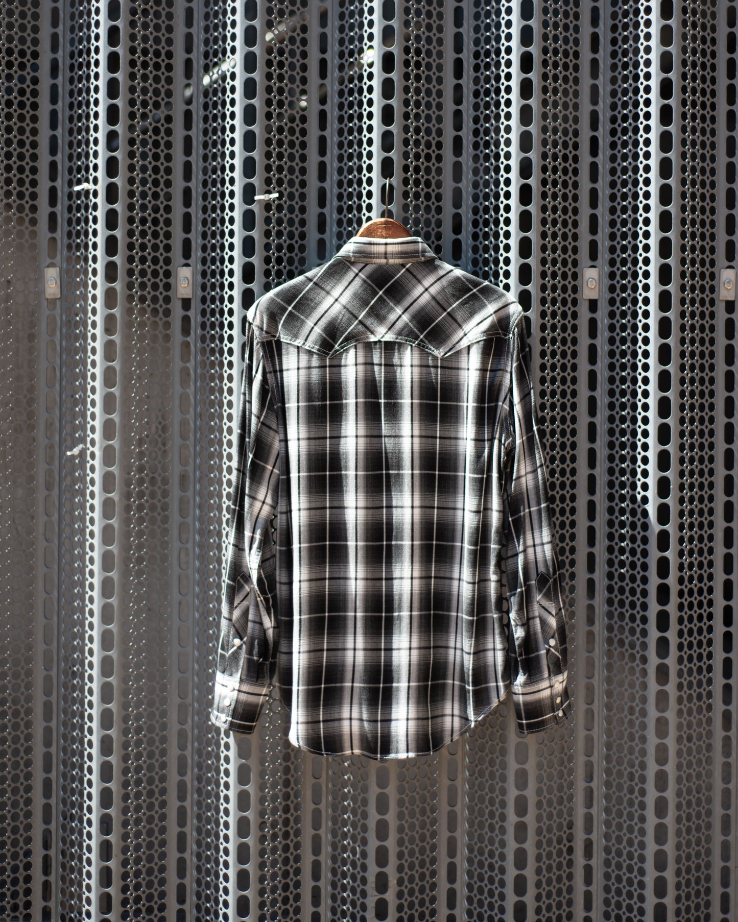 WESTERN SHIRT -OMBRE CHECK RAYON-